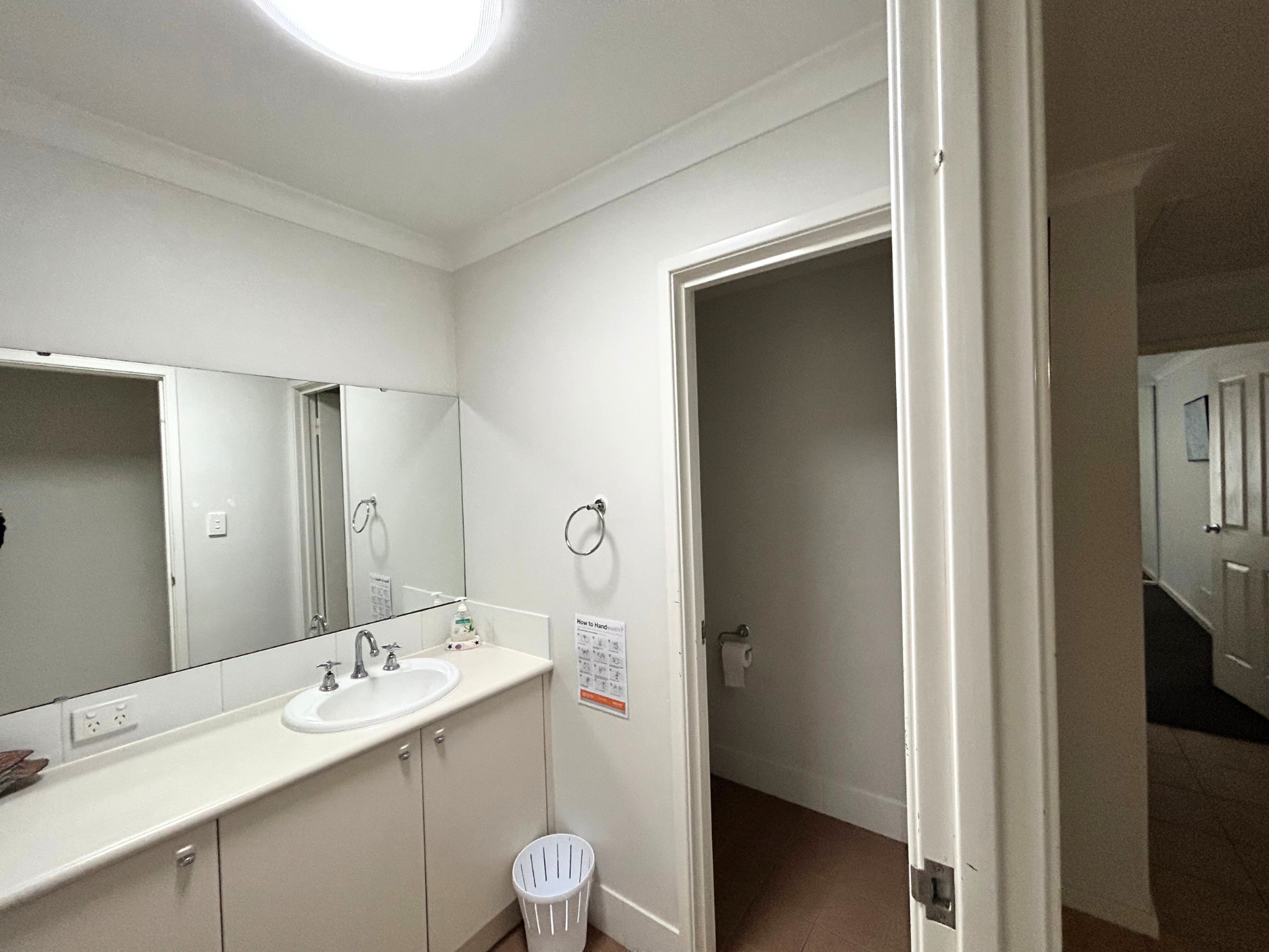 Main bathroom with separate toilet