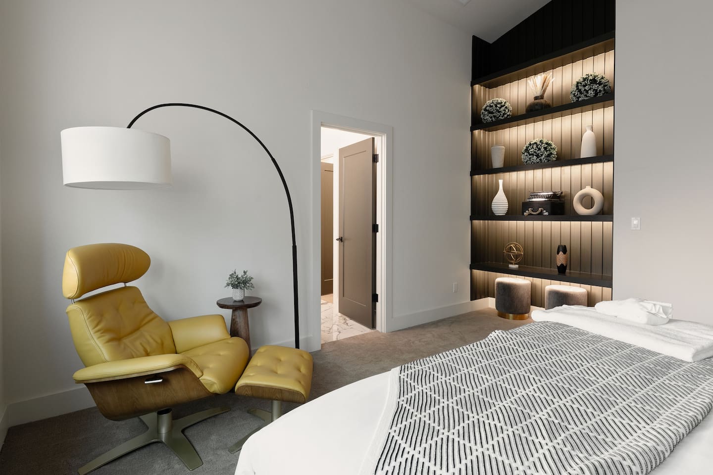 Master bedroom reading corner. 