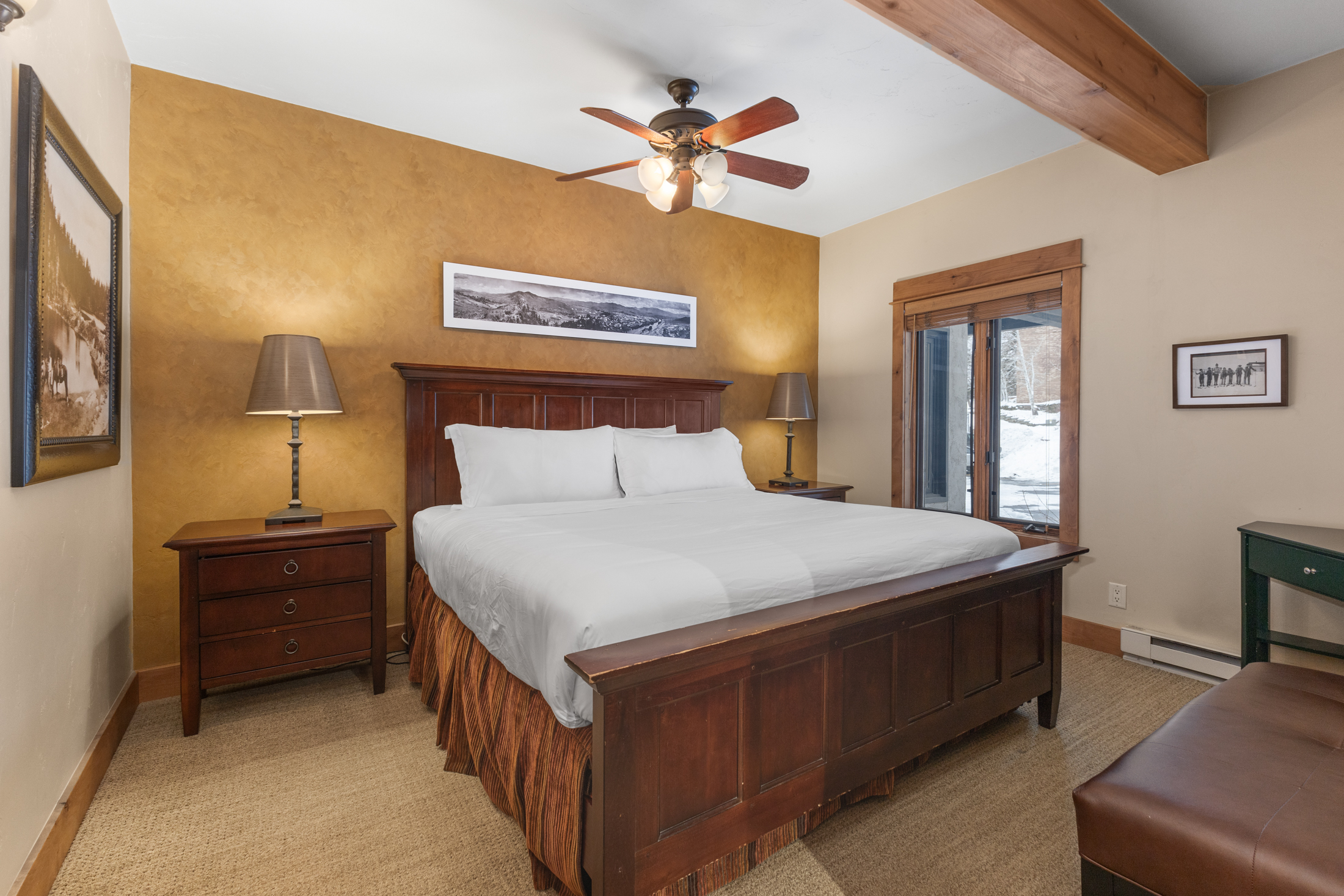 Bedroom 1 | King Bed & Ceiling Fan
