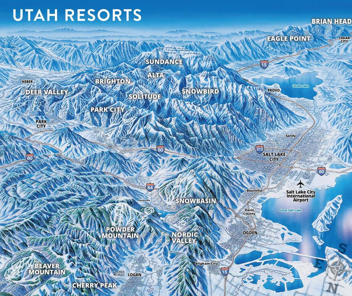 Within an hour, choose from Utah’s world-class ski resorts — where fresh powder, family runs, and epic mountain days await.  Which fresh trail will you carve today?
