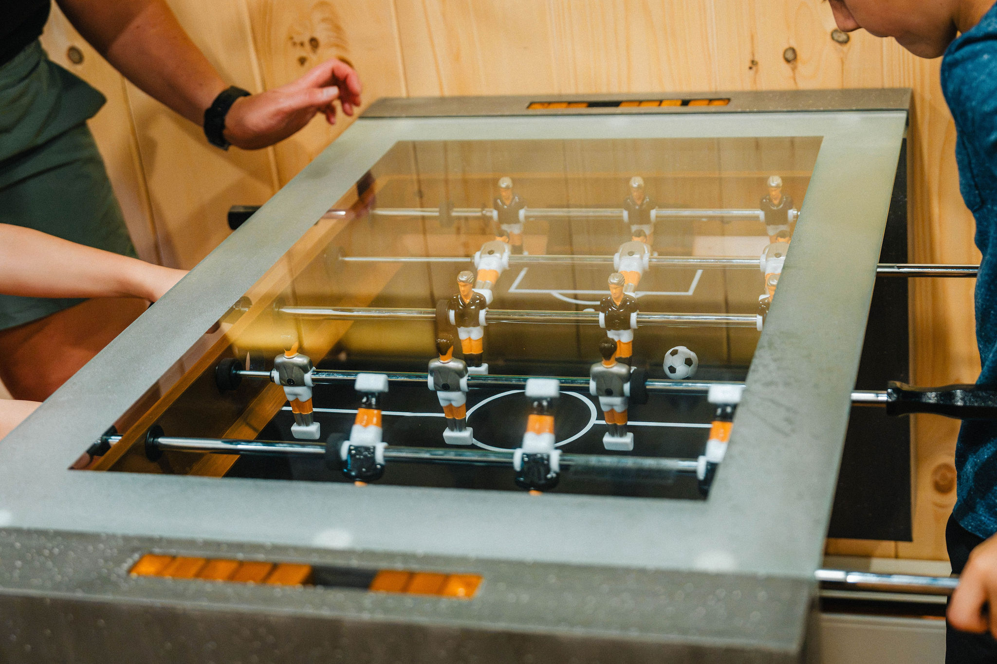 ⚽ Foosball in the game lounge.
