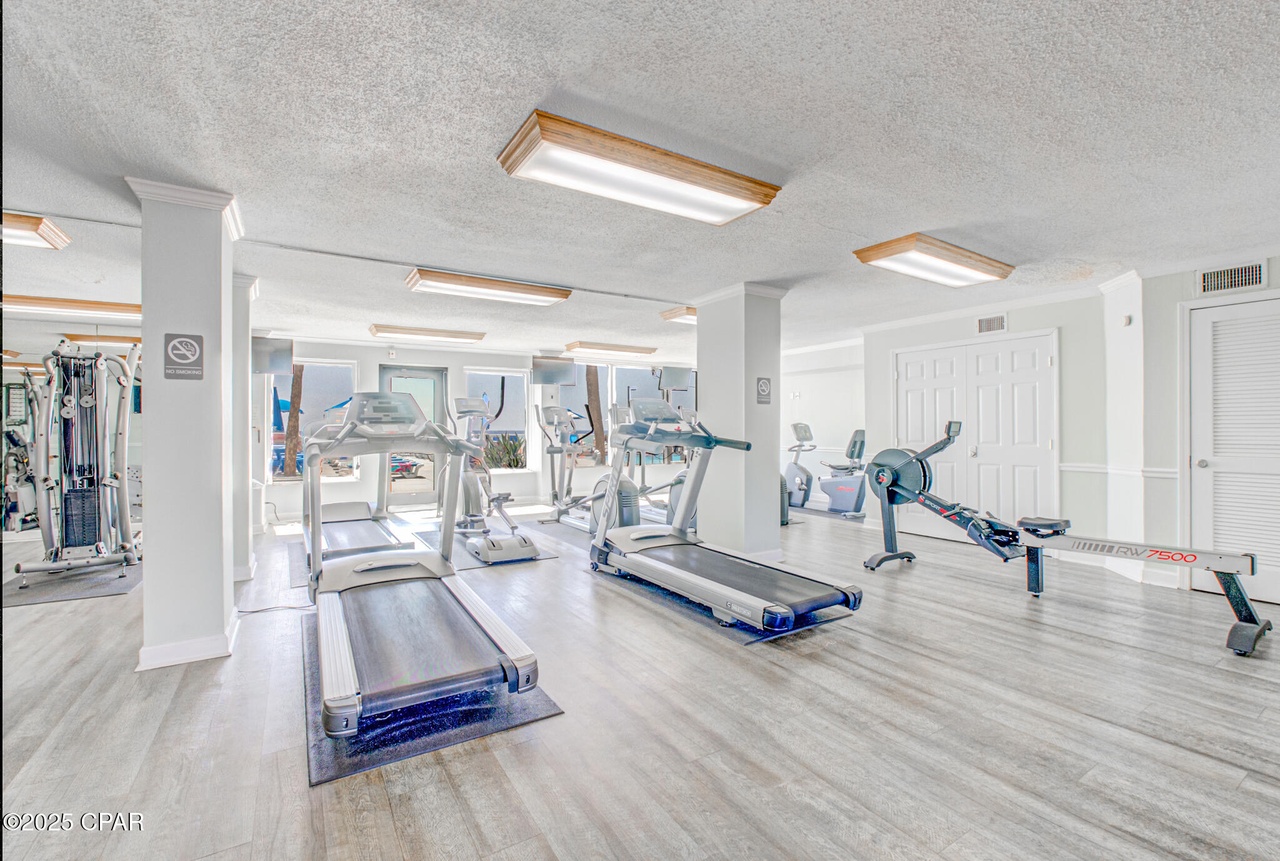 Beachfront Gym! You can view the beach while working out!