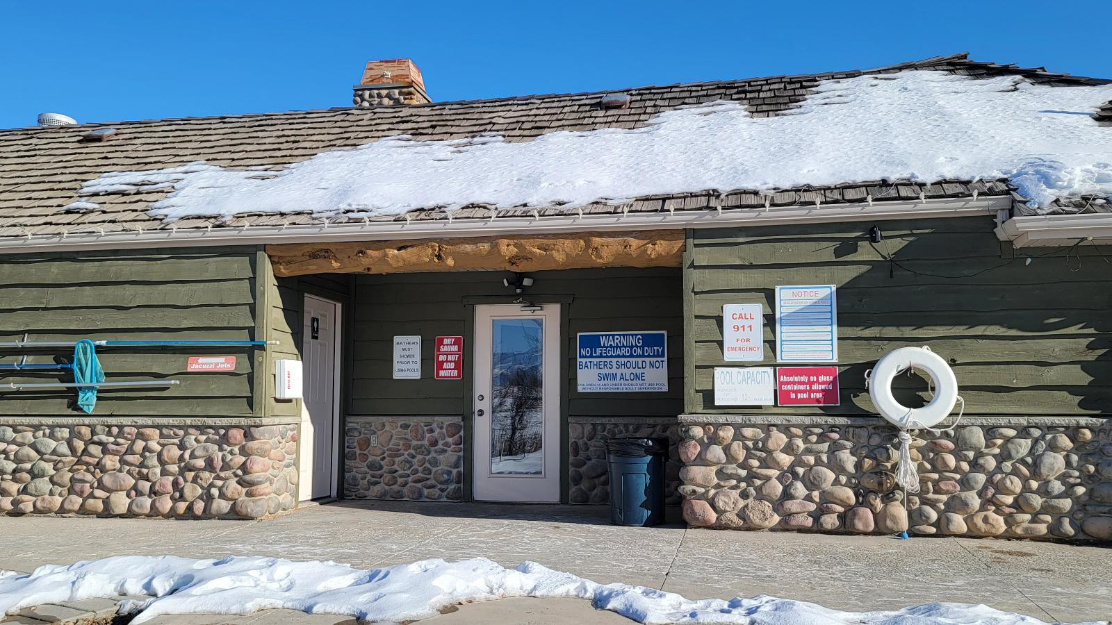 Building that houses the sauna