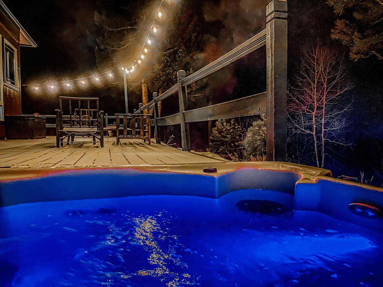 An evening soak in the hottub after an adventurous day