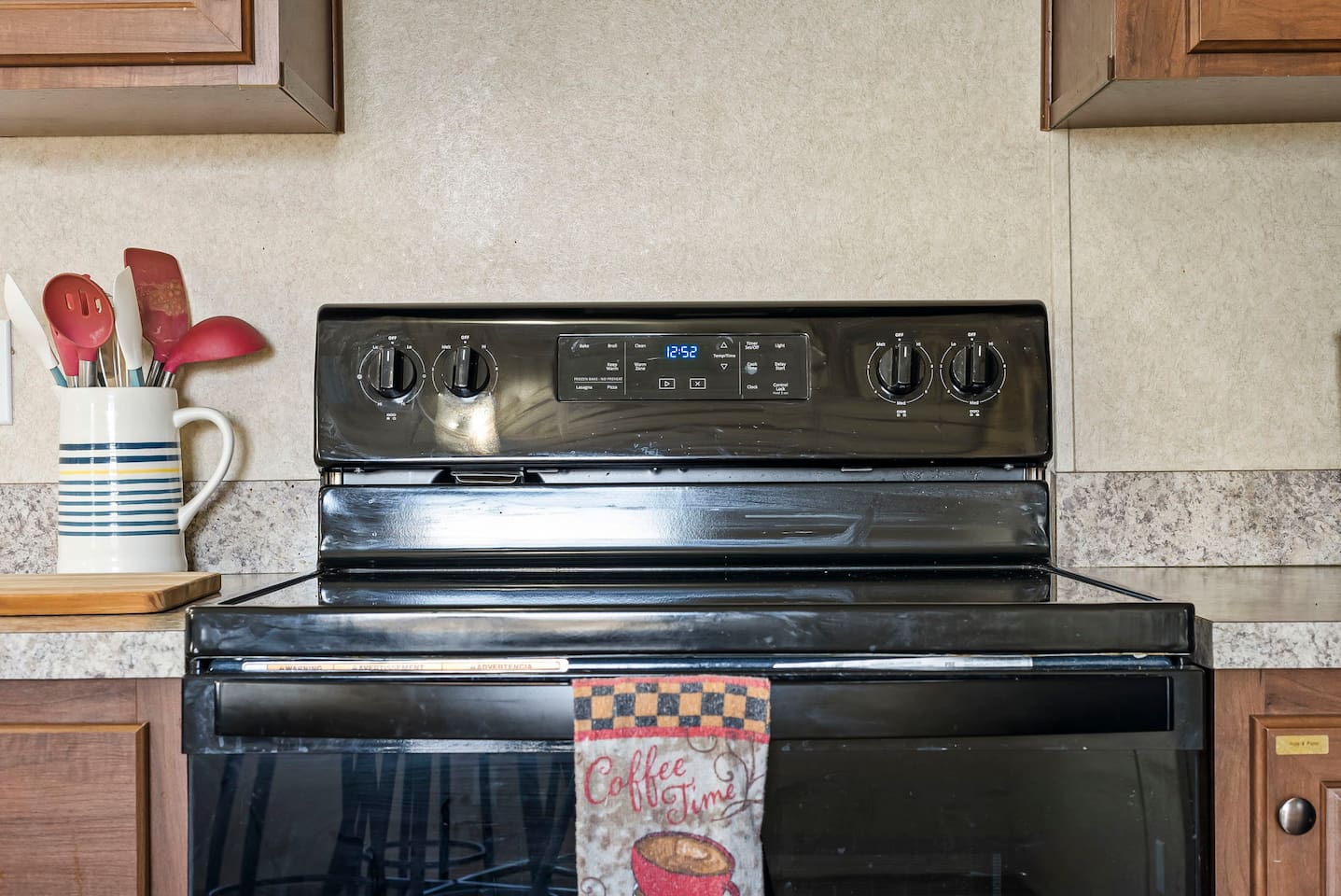 Modern electric stove and oven setup, ideal for preparing everything from quick meals to home-cooked dinners.