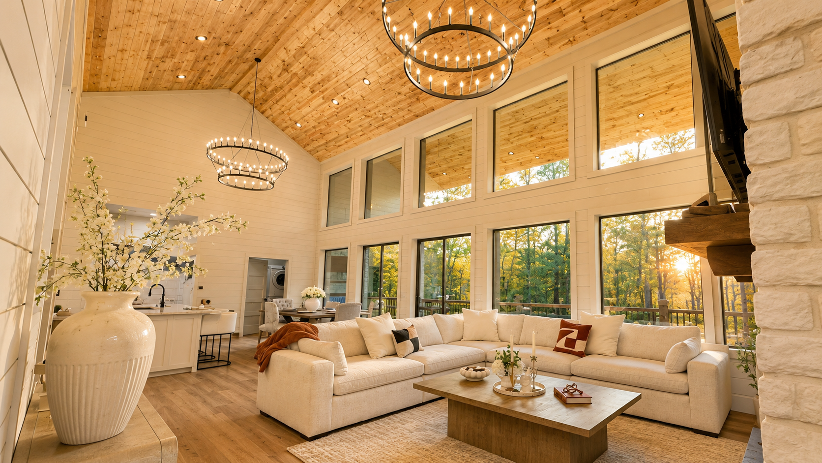 Grand Living Room: Bright and airy space with stunning views, perfect for relaxation and gatherings!