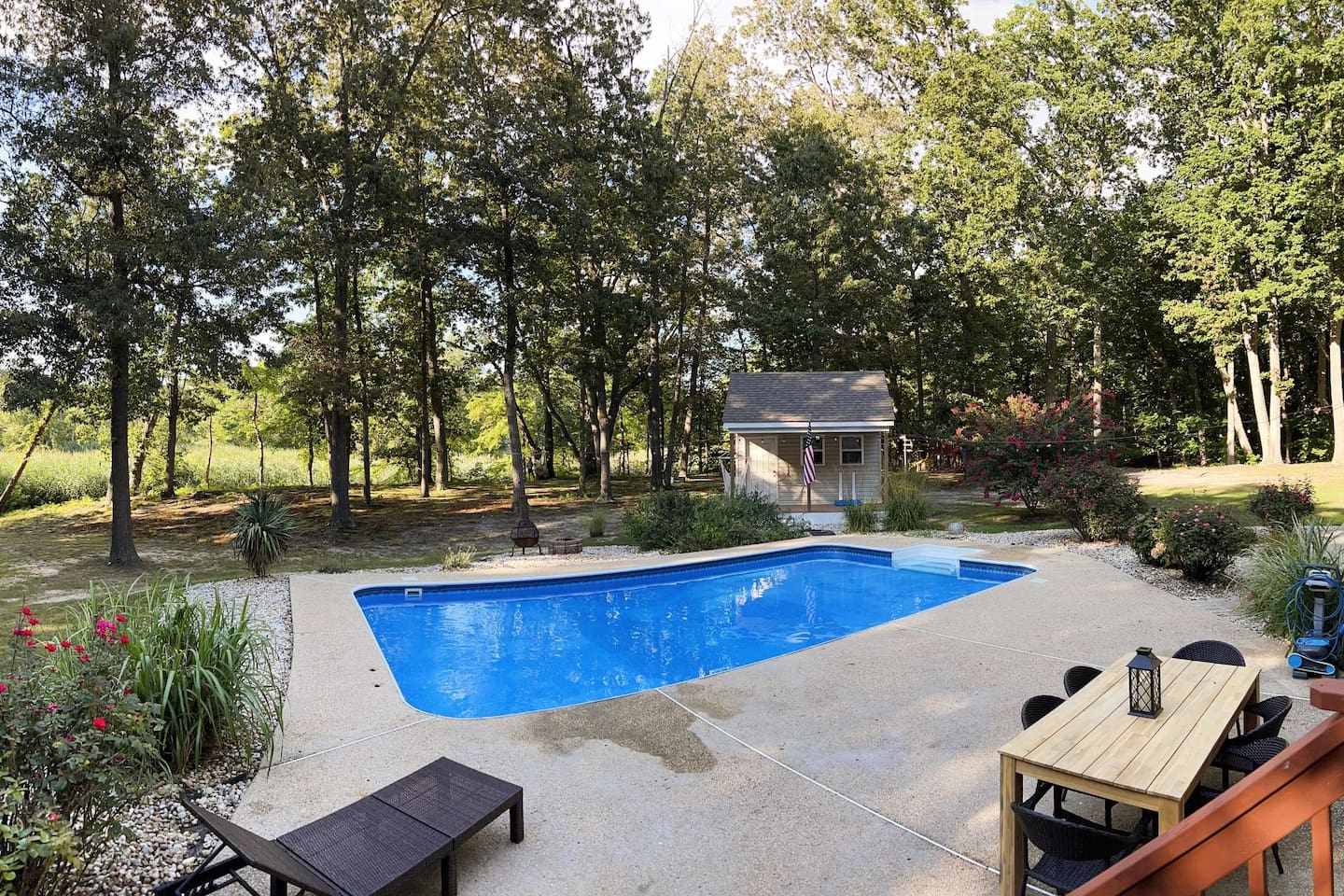 As seen from Dining Room patio door