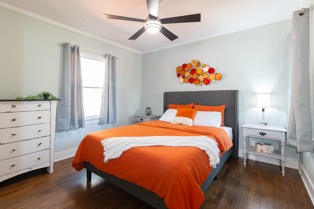 Recharge in this bright and inviting bedroom designed for a restful night's sleep.