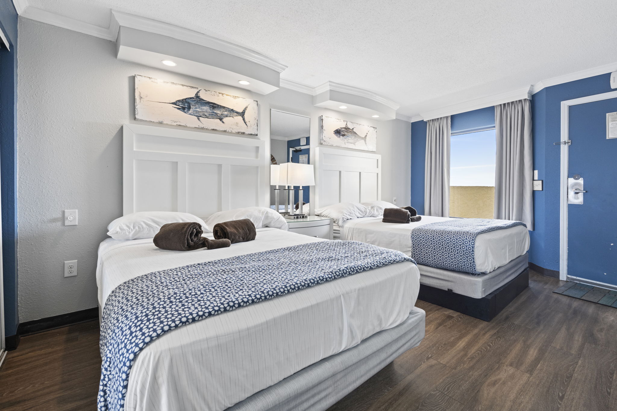 Main bedroom with two queen beds