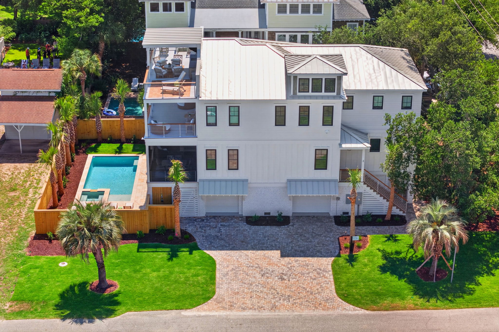 Aerial of Home | Tahanan Palms | 3 38th Ave | IOP Escapes
