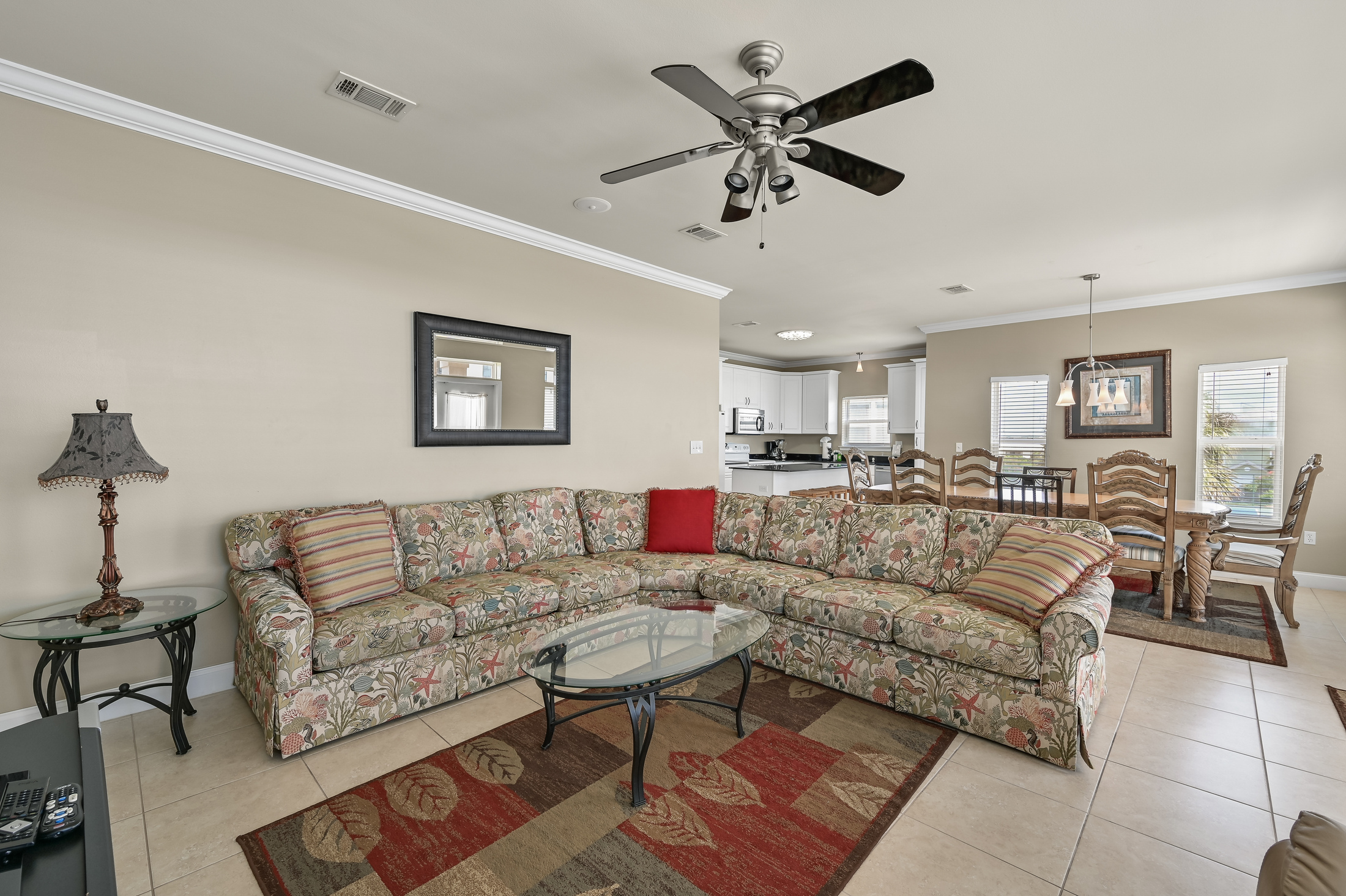 Living Room #2 (Second Floor) – Sleeper sofa, two loveseats & large TV