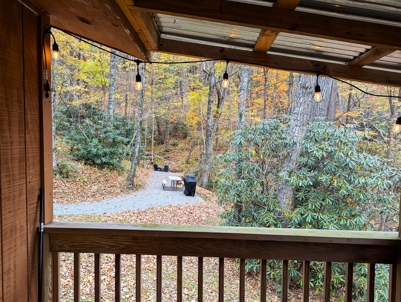 View of your picnic area from back deck