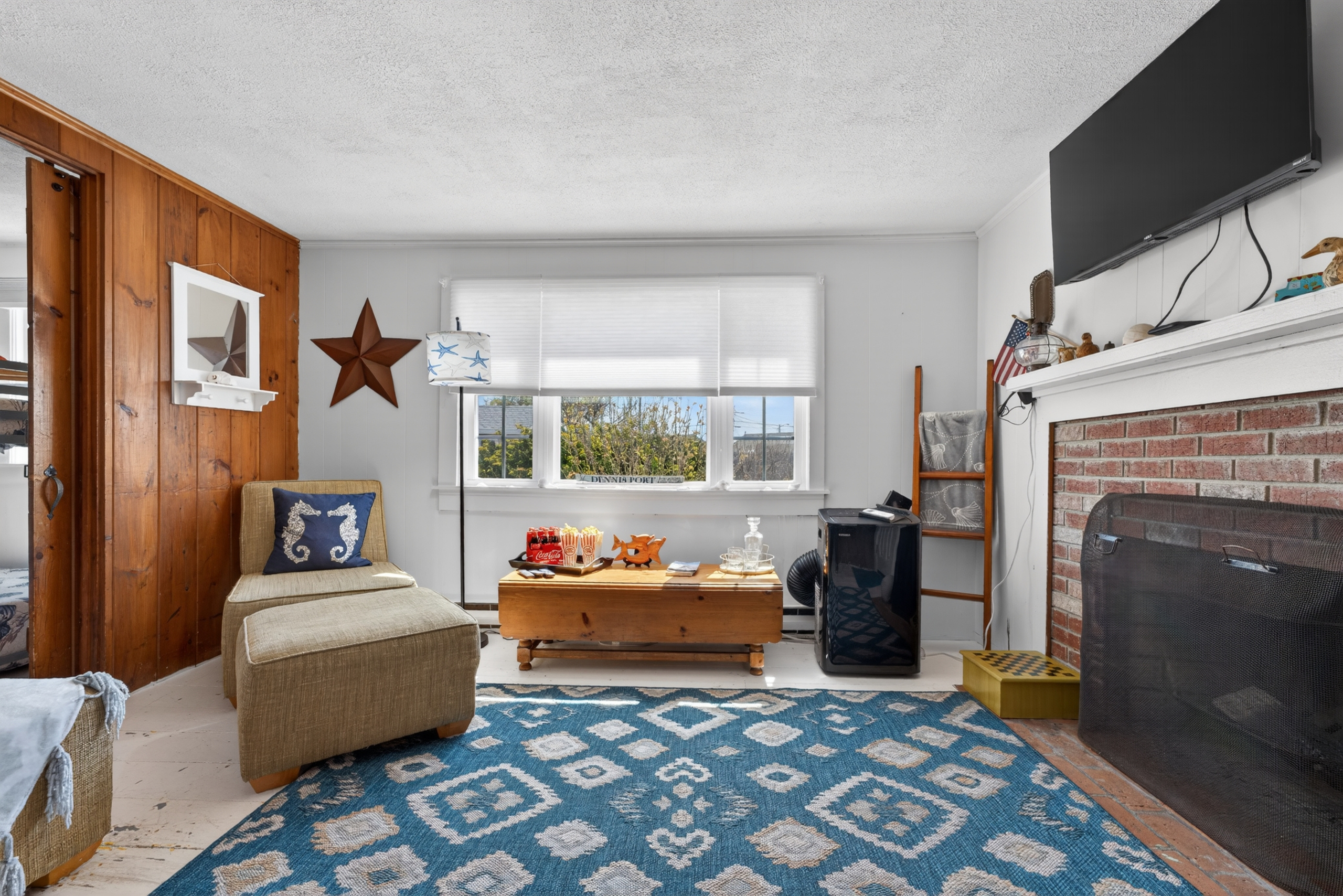 Cozy living space perfect for relaxing after the beach!