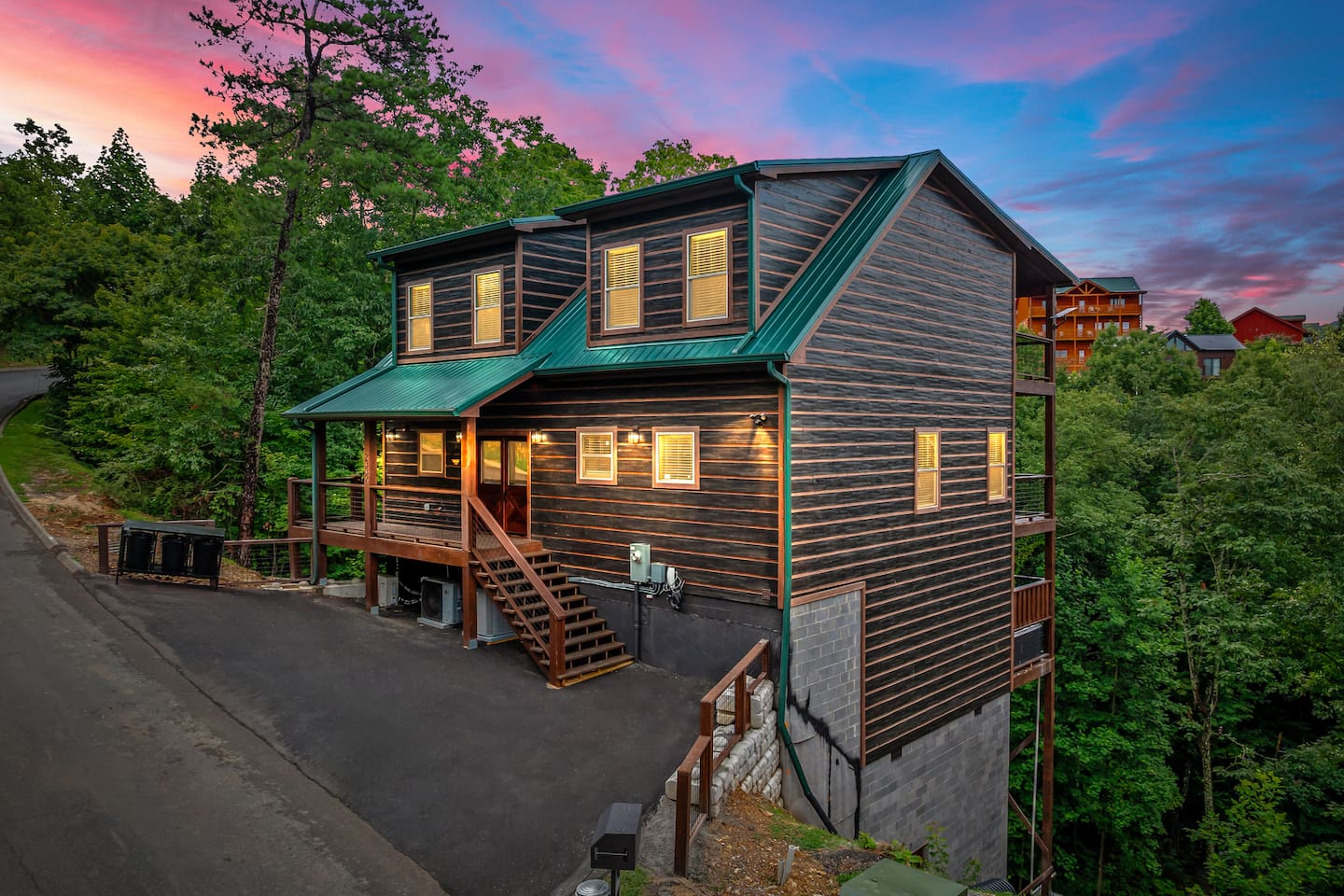 front of cabin