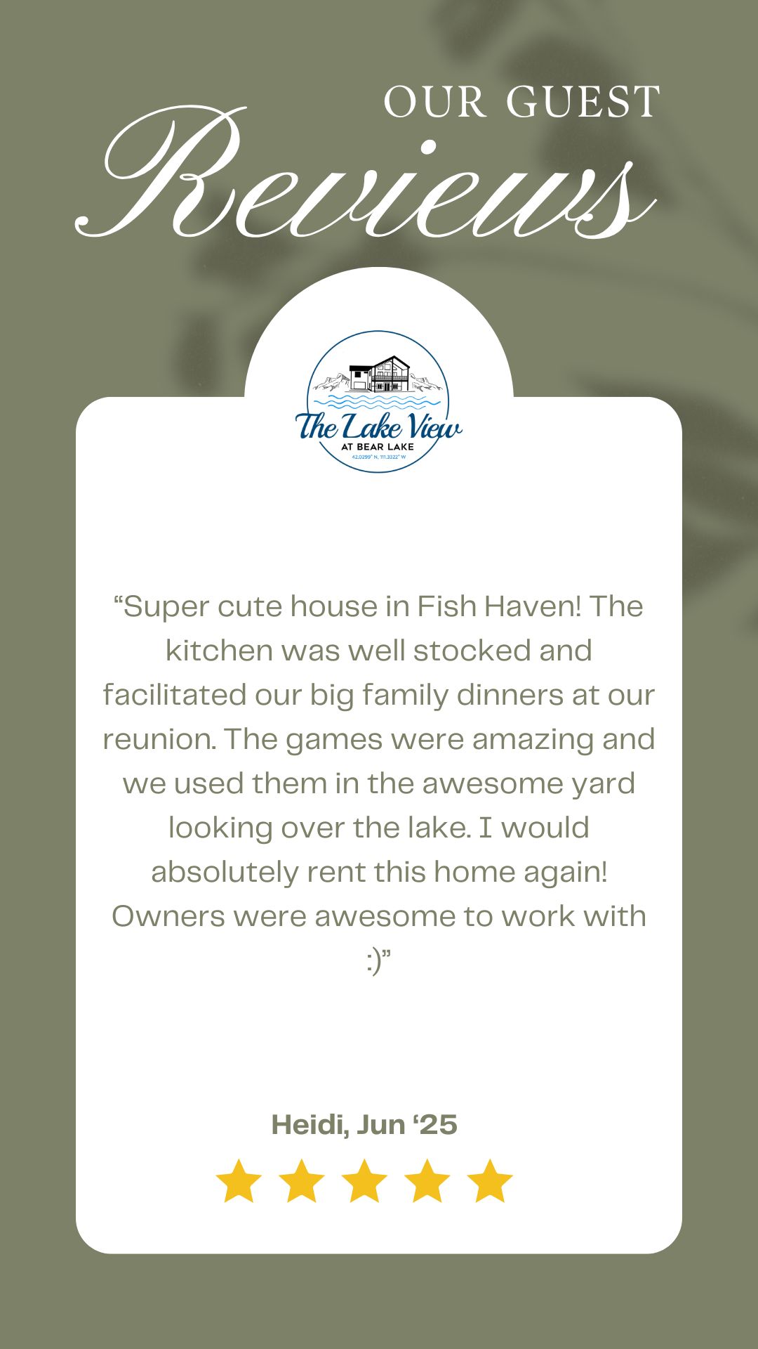 We don't ask for specific rating reviews, we simply ask for an honest review!