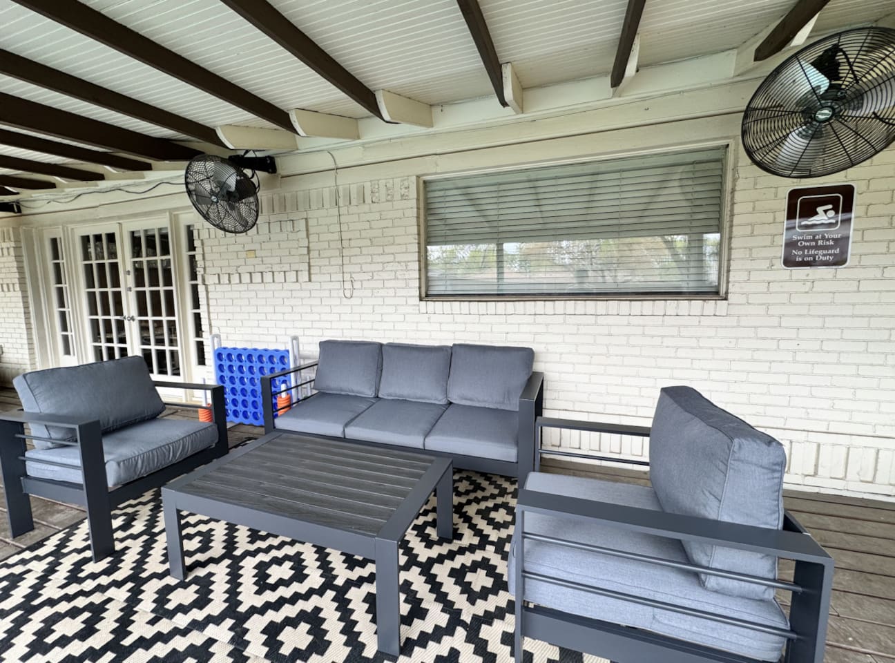 The patio conversation set was just replaced with this new set at the beginning of April!