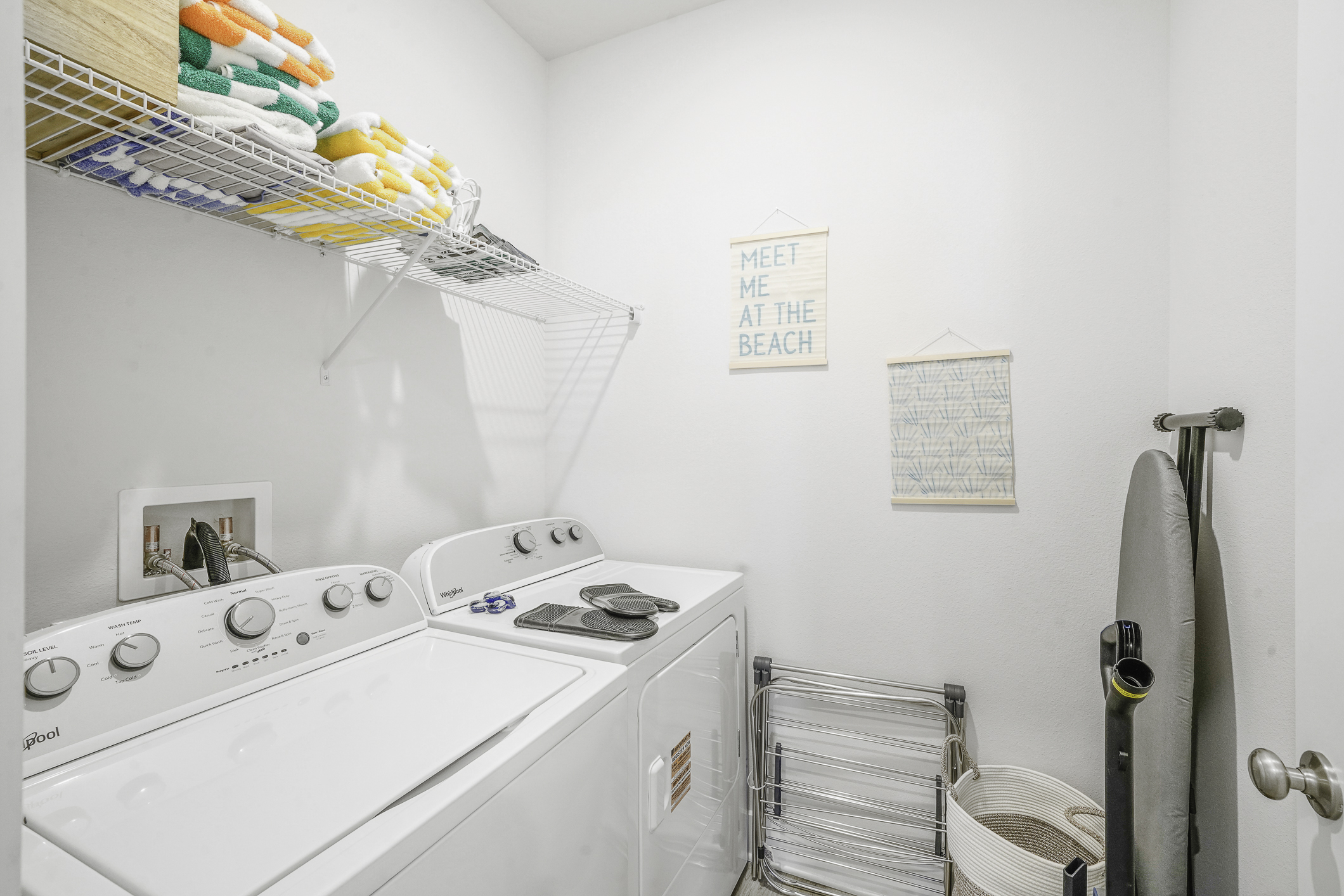 Laundry: in-unit washer & dryer, Beach towels, Iron and Ironing board
