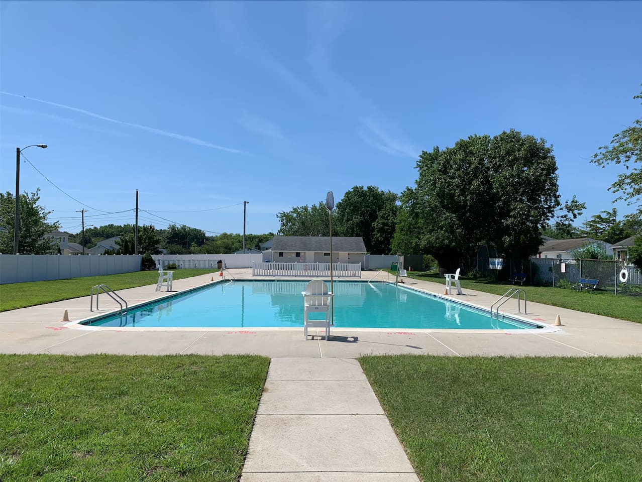 Cool off at the nearby public pool! Open late June–Sept (dates vary). Hours: 11am–5pm ($5 adults/$3 kids). Senior hour: 10am–11am. Note: This is a city-run amenity; schedule and fees are subject to change.