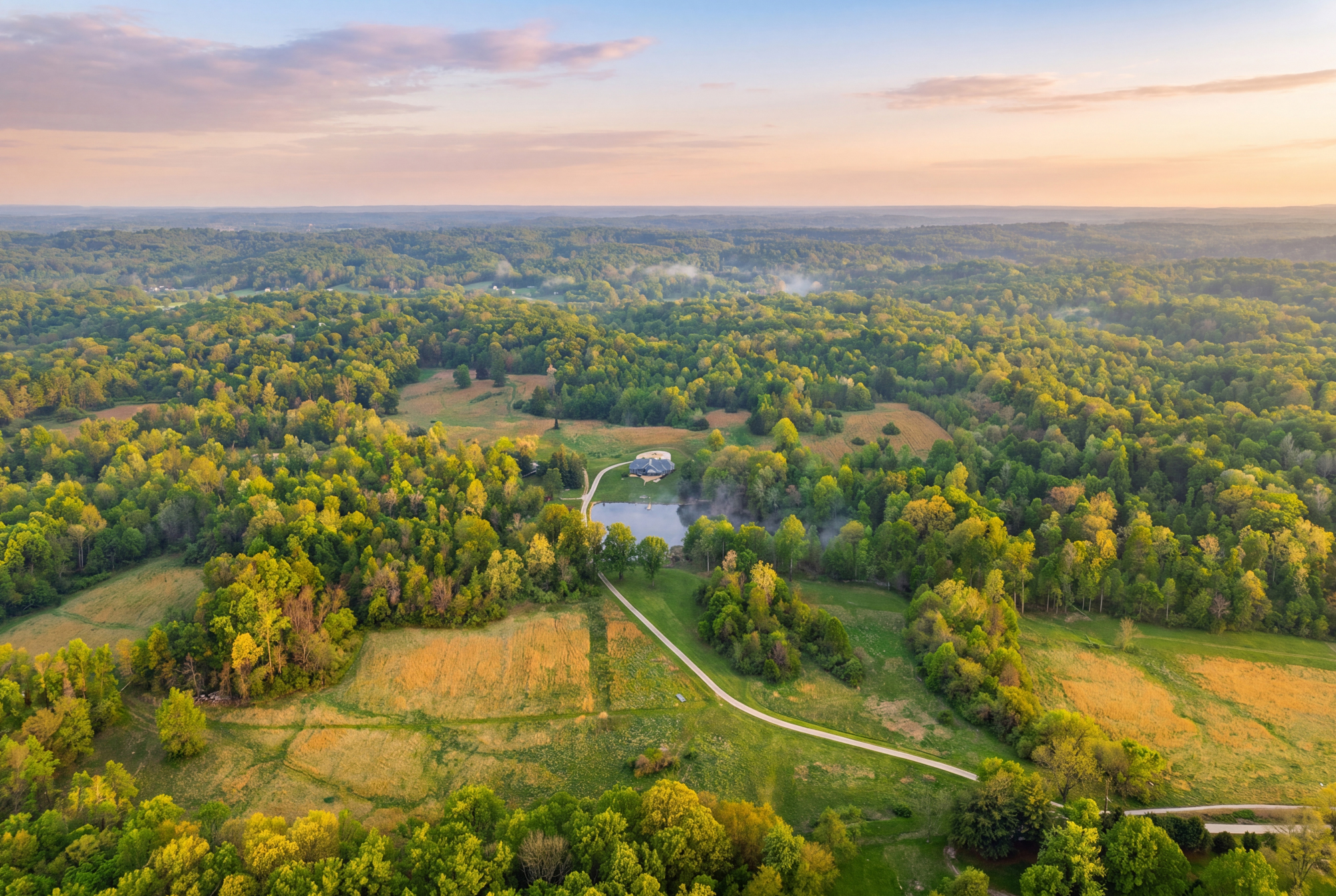 Arial view of property