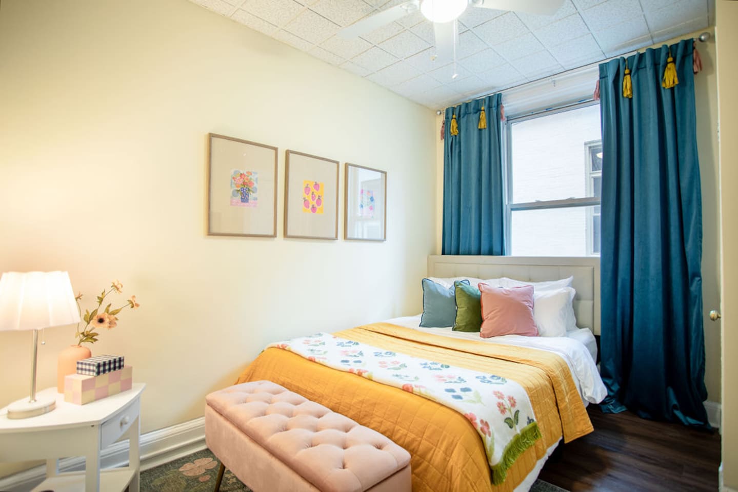 Comfortable queen-sized bedroom offering a restful retreat with ample space and natural light.