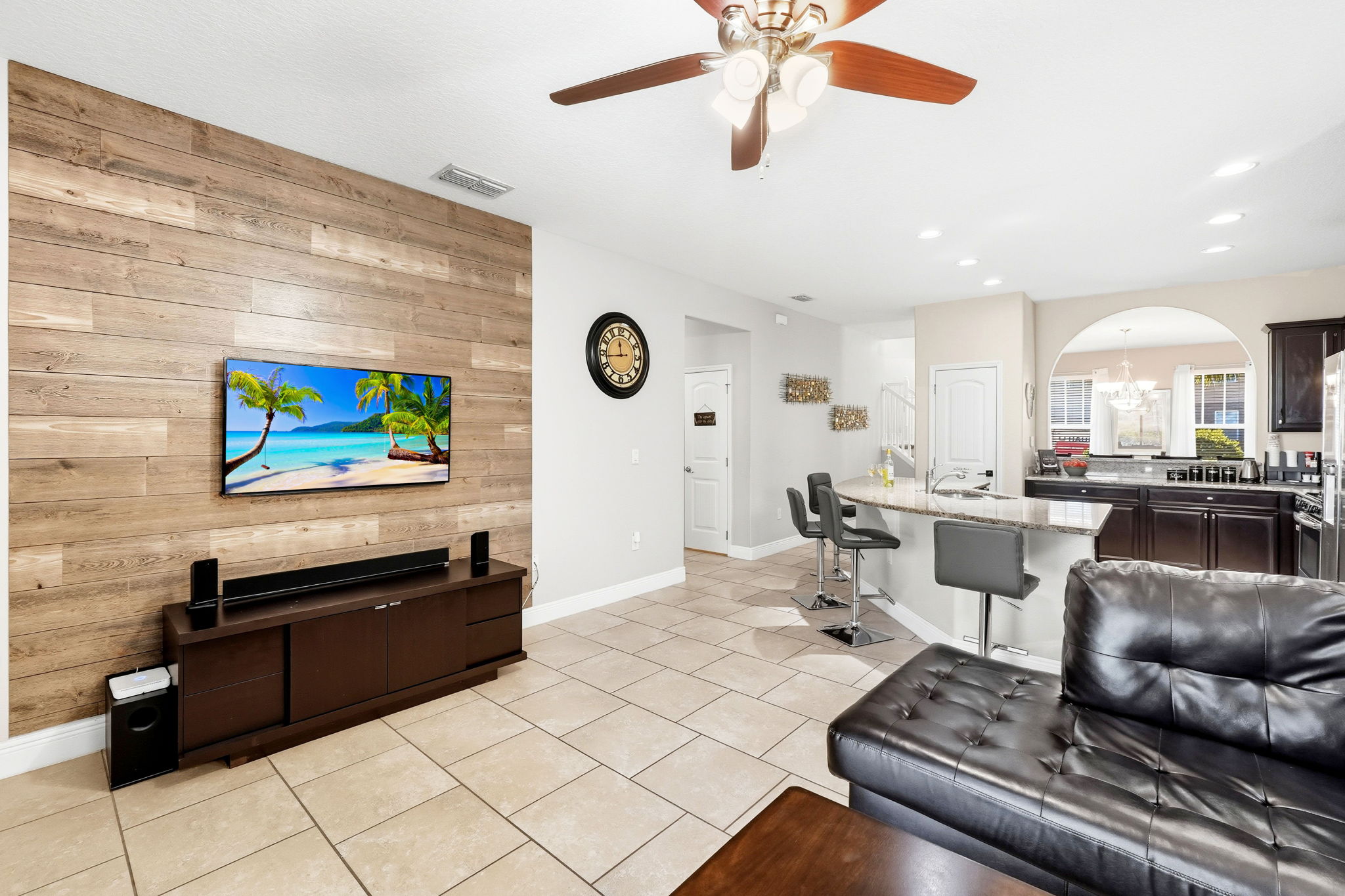 Living room overlooking kitchen. Open concept design keeps everyone connected.