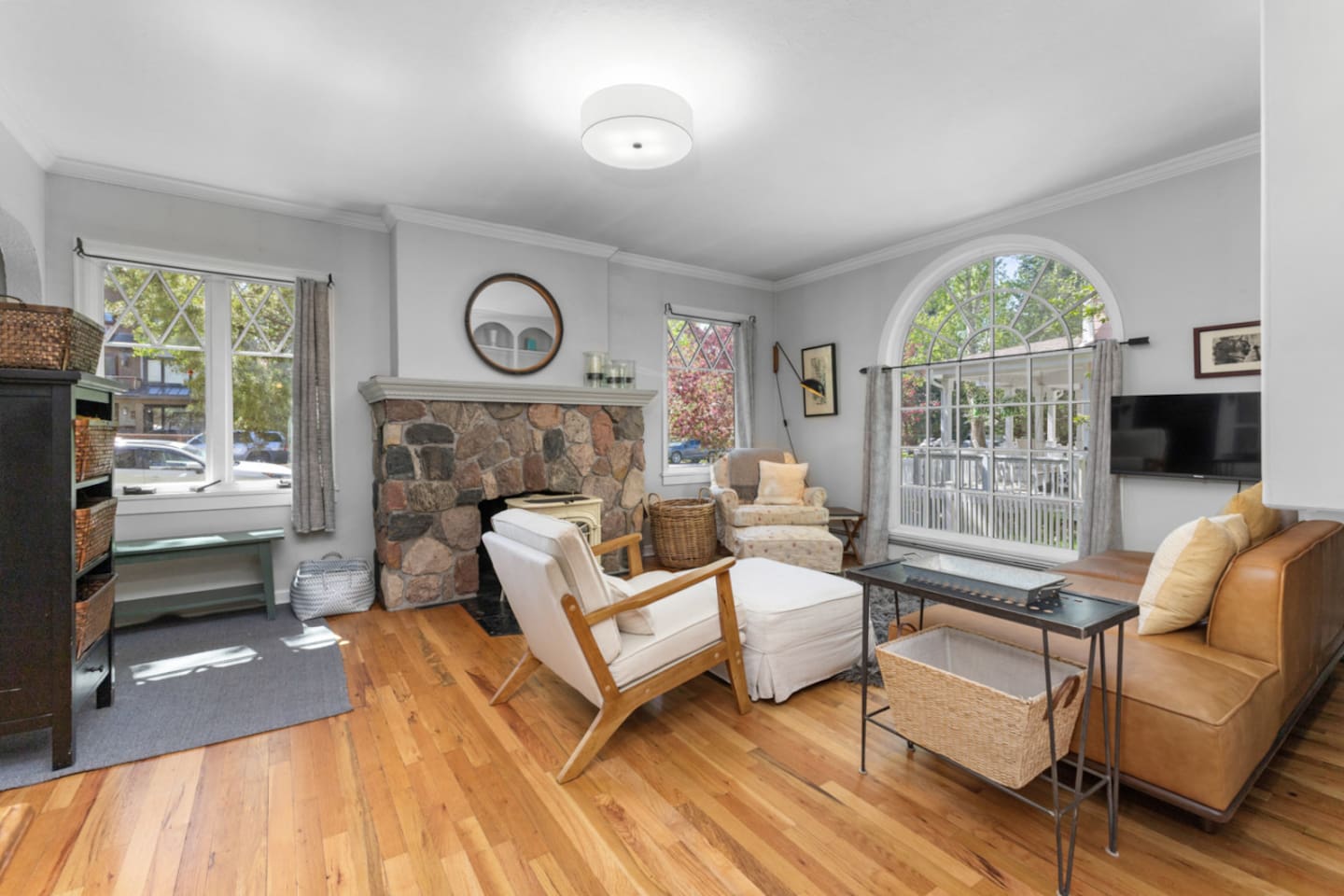 Living Room | Wood Stove | Smart TV