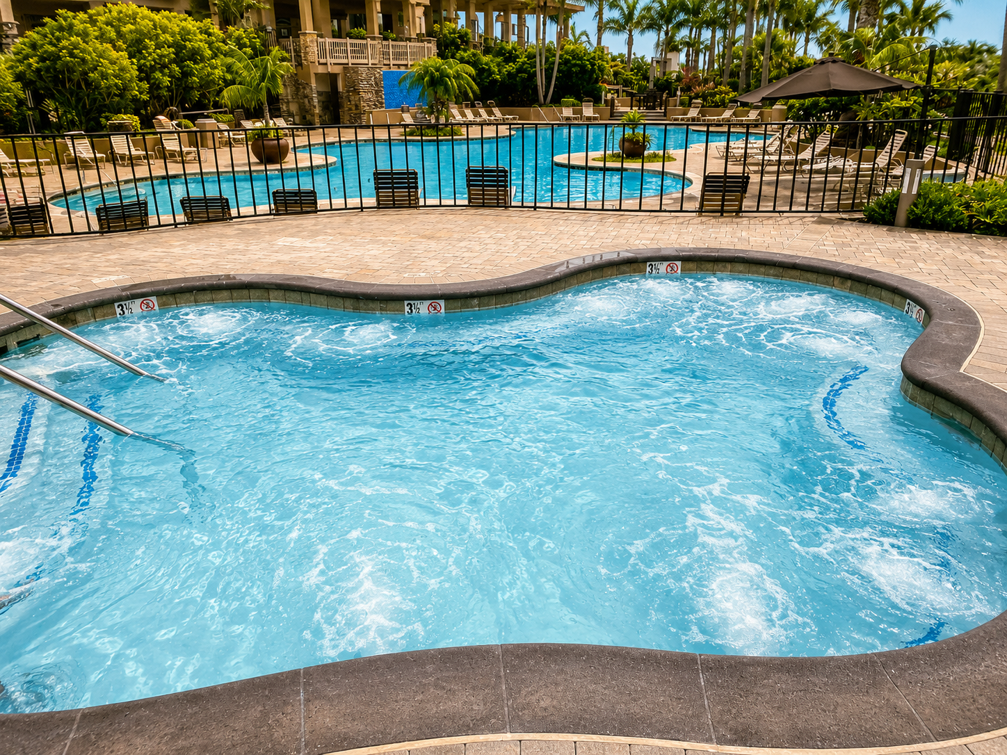 Second hot tub with room for up to 24 guests