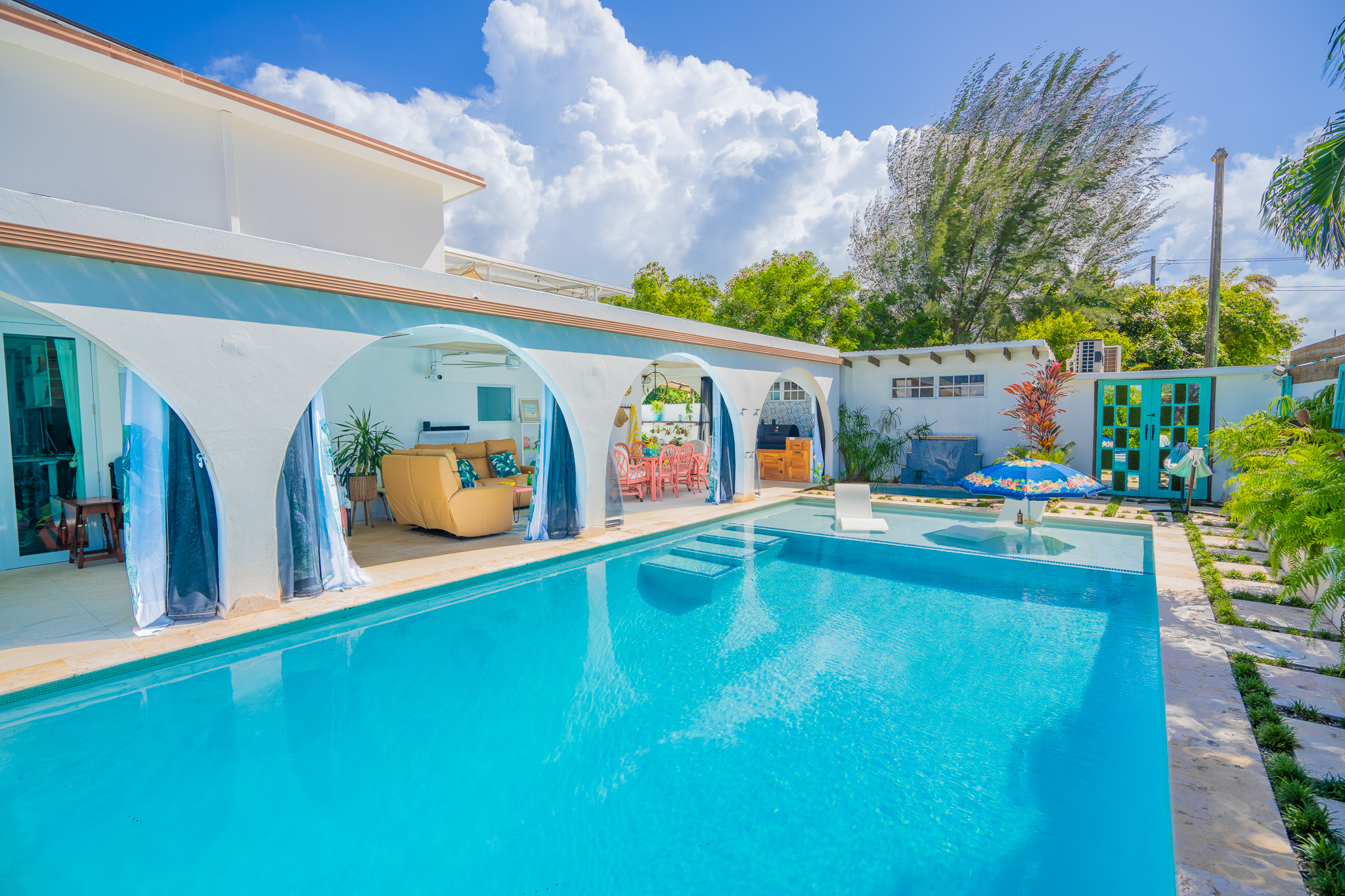 Take a dive and cool off in the deep end of our salt water pool in Dorado, Puerto Rico.