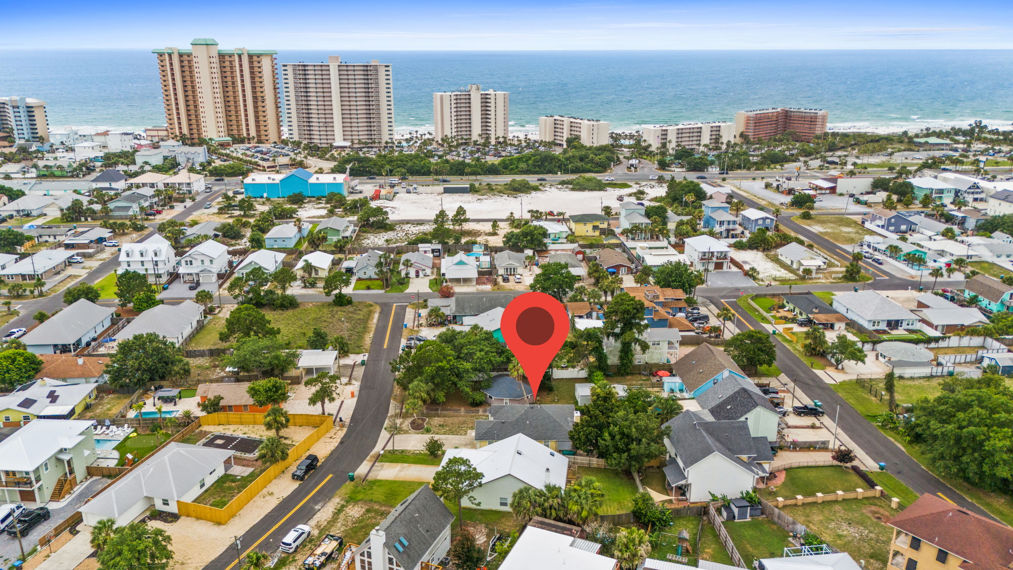 Pin showing location of House
