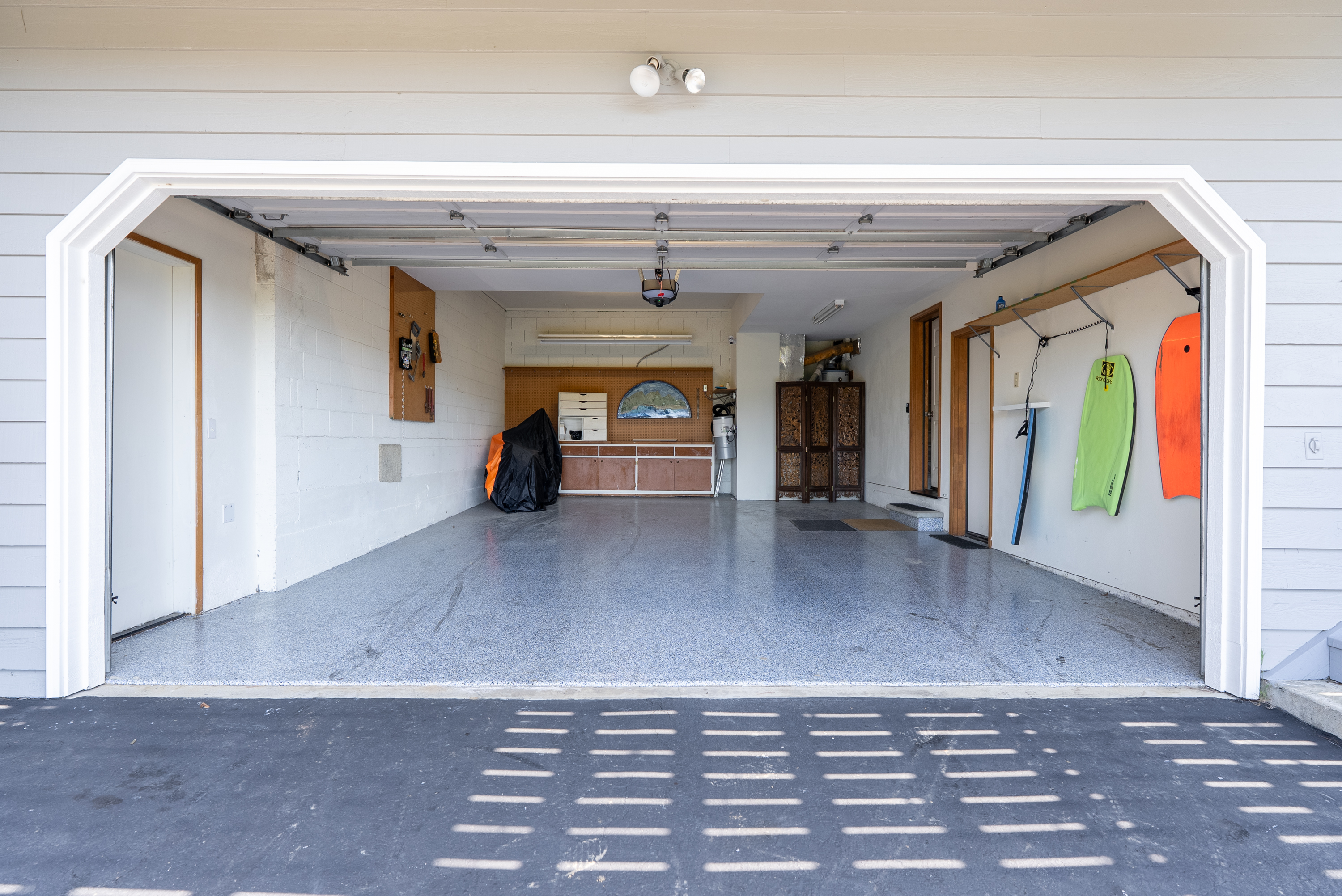 Garage access and parking with an EV charger