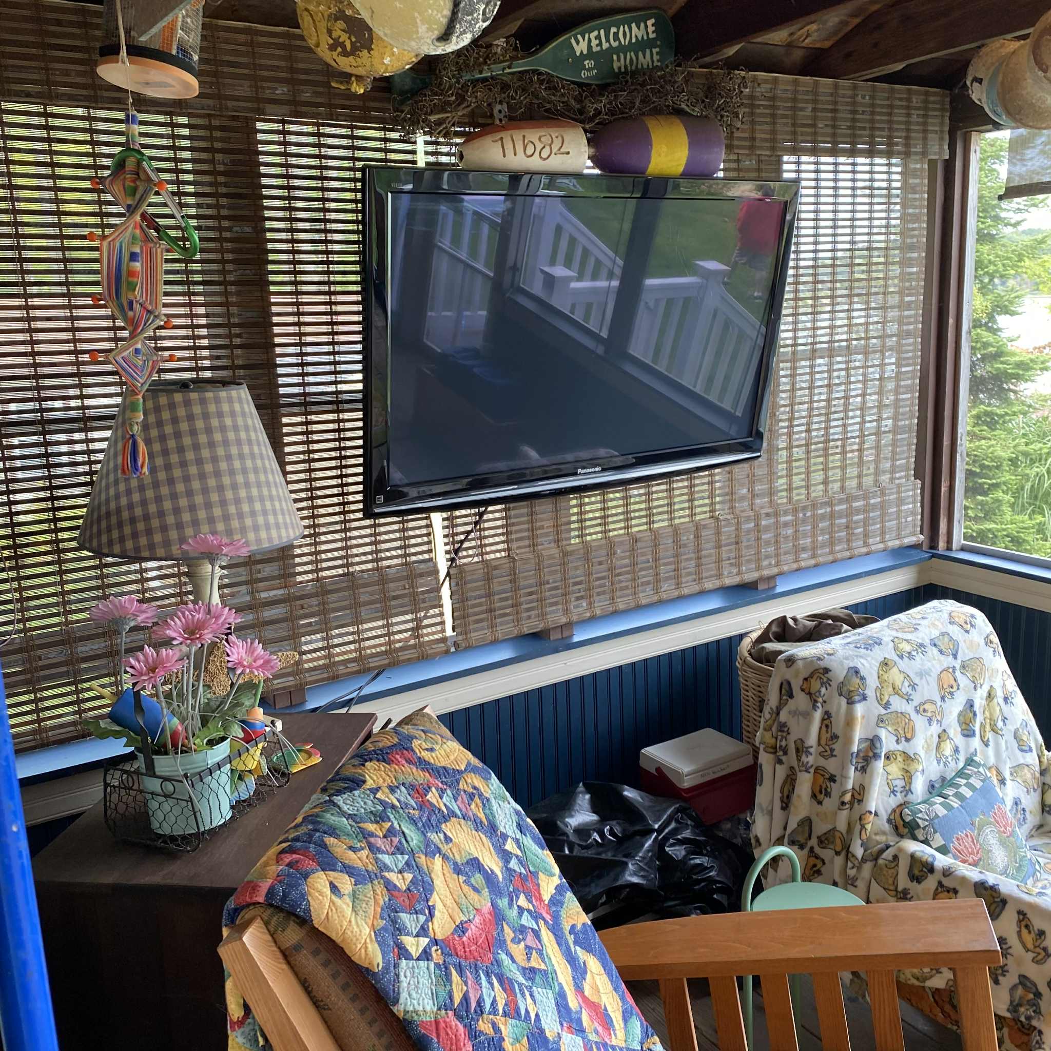 Screened in Porch overlooking the water