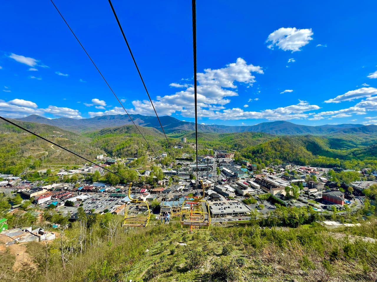 Take the sky lift up to the top of the mountain in Gatlinburg to see it all.
