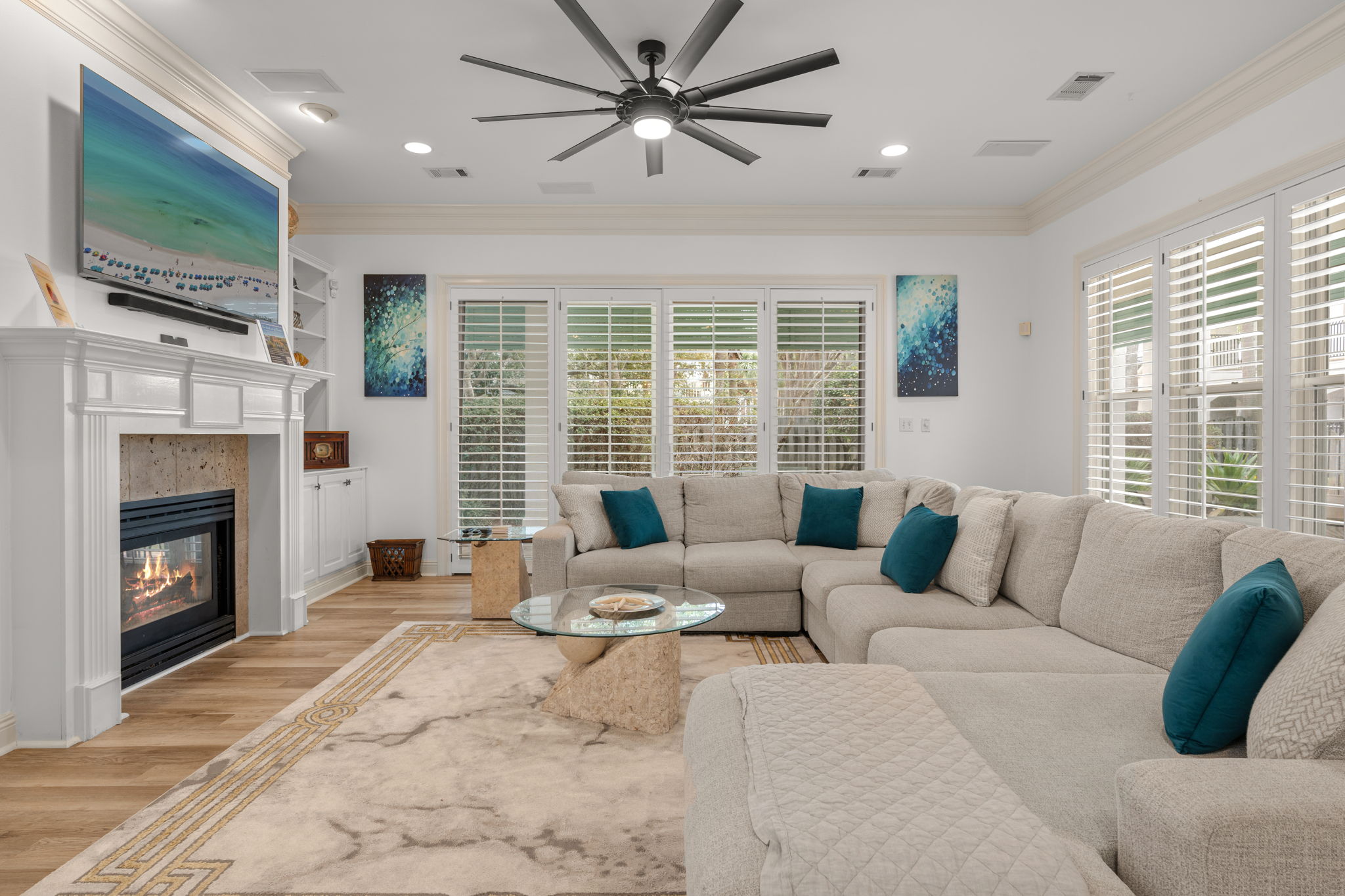 Spacious seating for movie nights and memory-making.