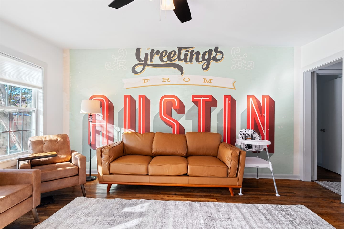Front Home: Bring Austin Vibes Home with a Stunning Living Room Mural