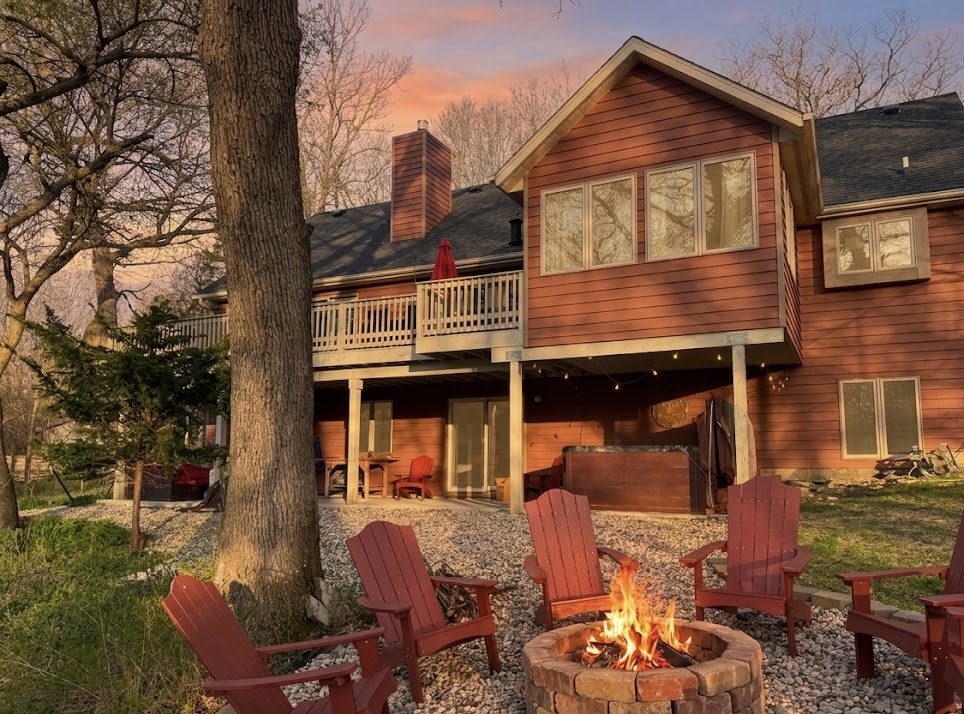 Enjoy a fire in the backyard, surrounded by beautiful trees, or soak in a relaxing hot tub!