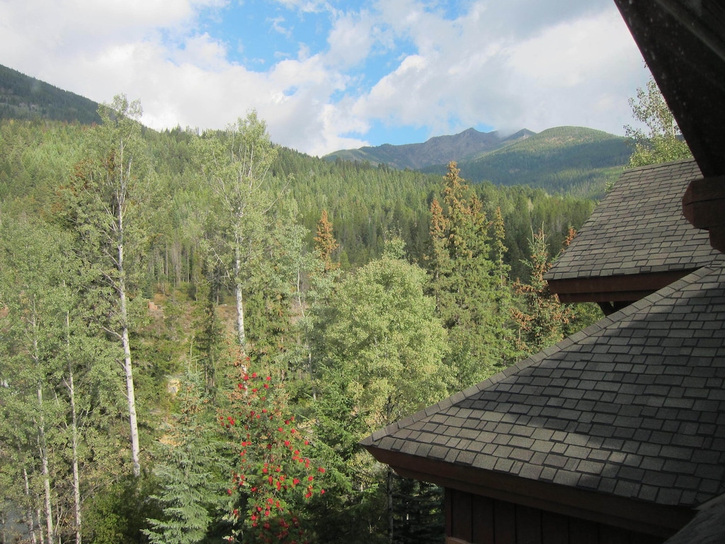 Top floor - view of the Purcell Mountains