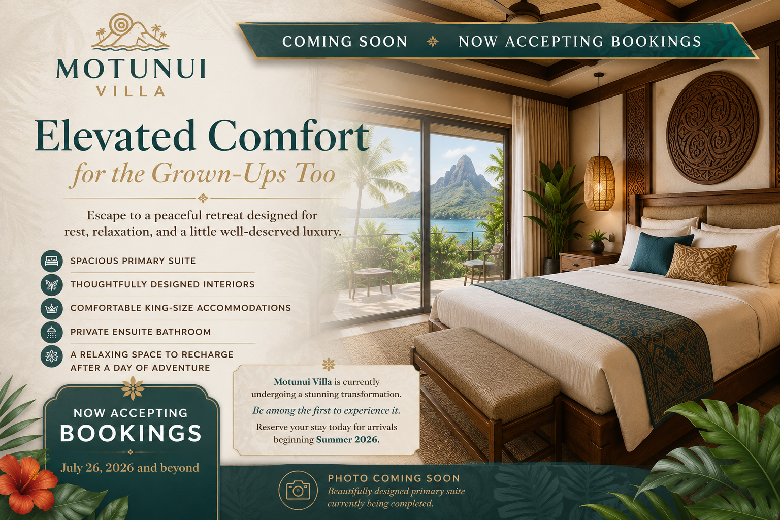 Elevated comfort for the grown-ups too
