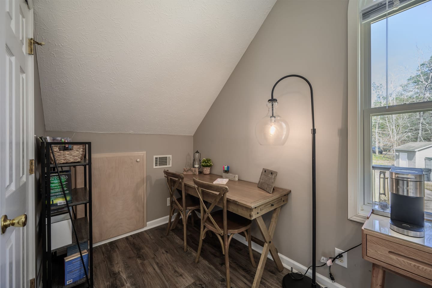 Desk workspace in loft