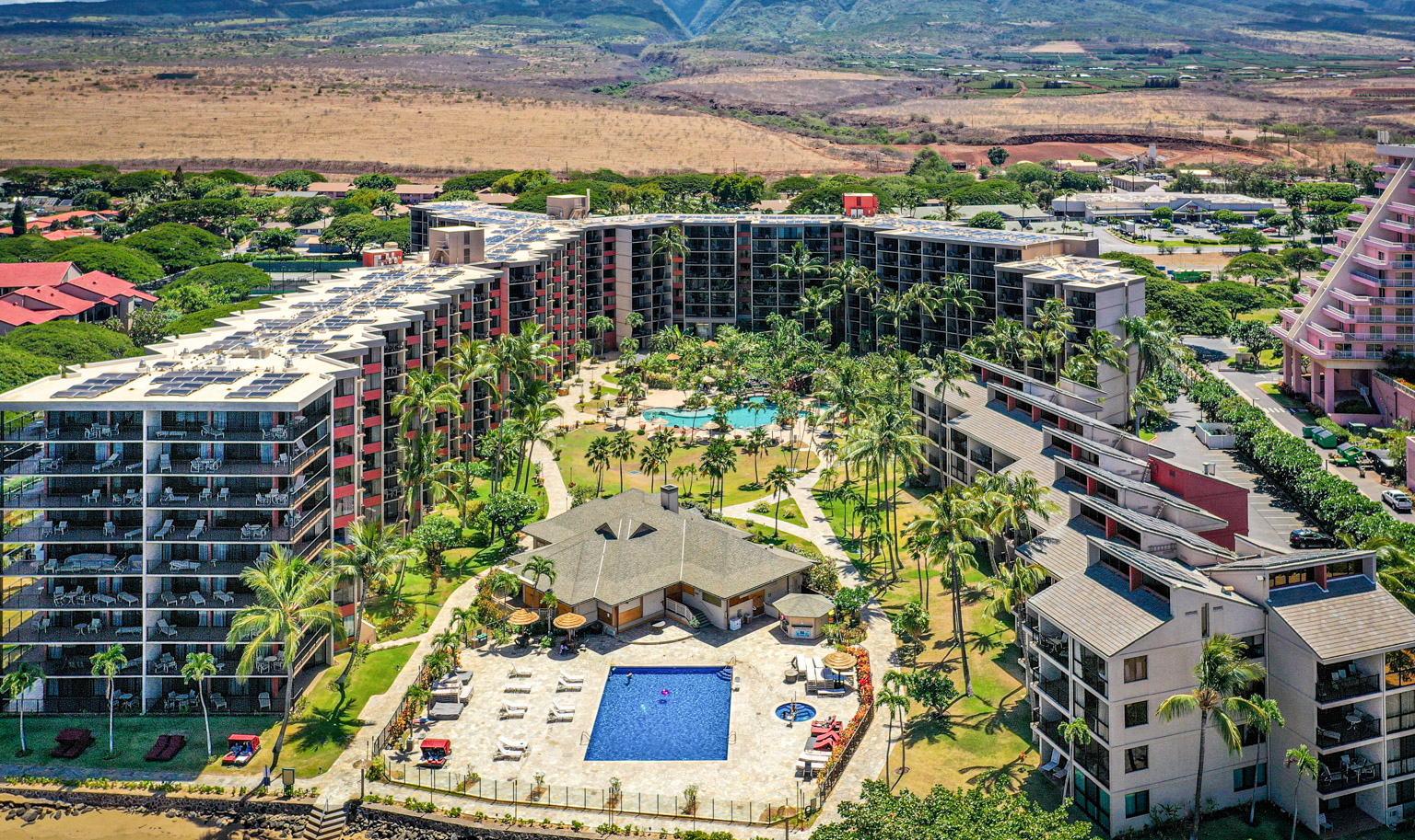 Bird's eye view from the ocean side