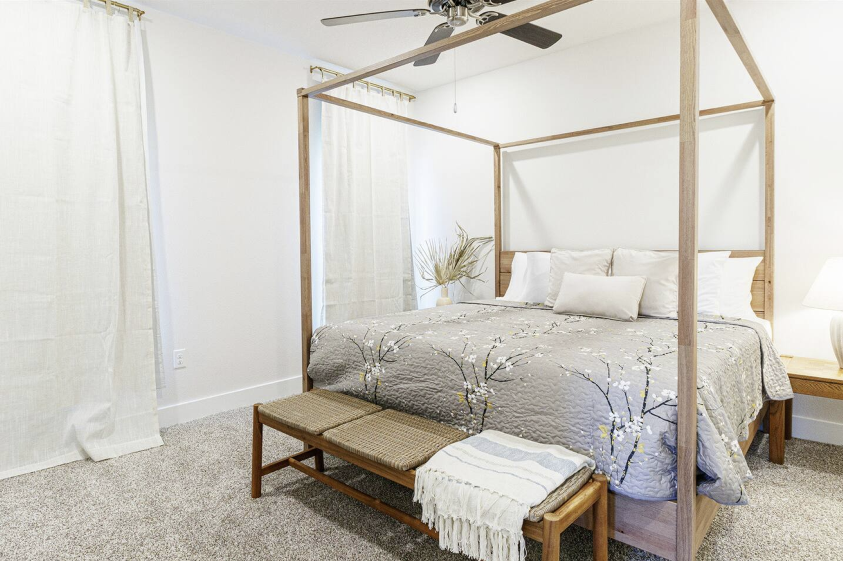 Master bedroom (downstairs), with an ensuite bathroom