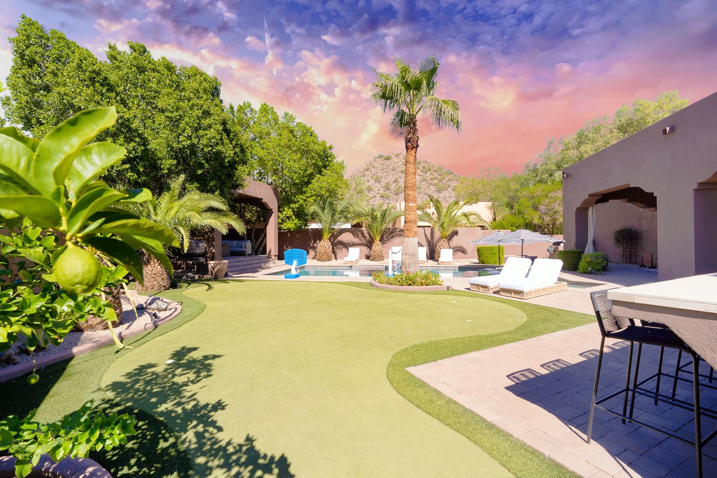 Improve your short game with mountain views in the neighborhood.