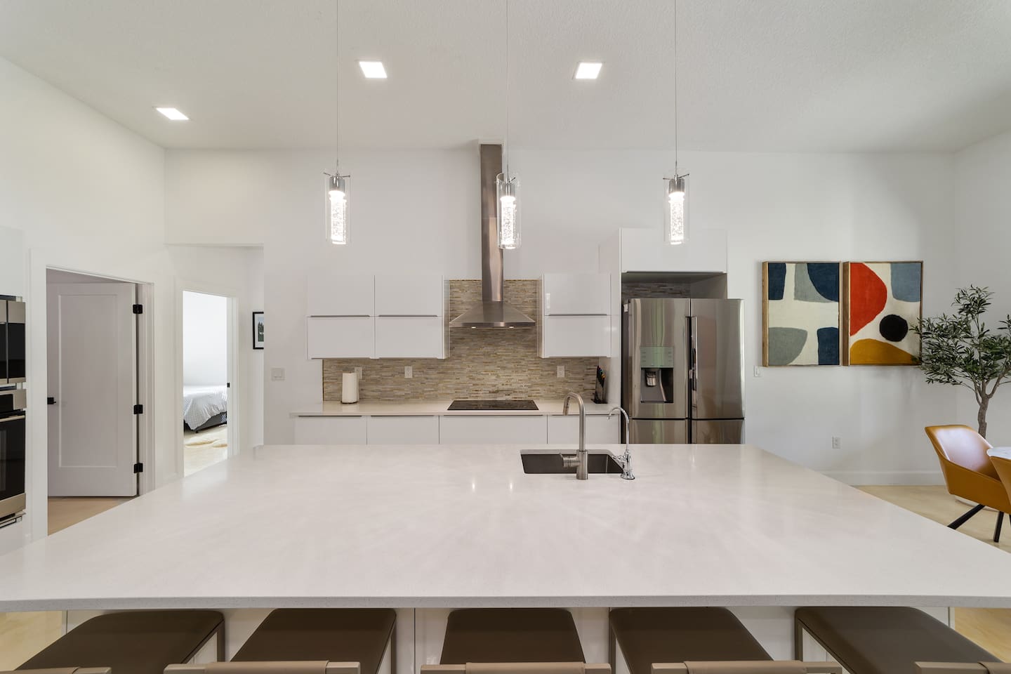 Open Concept Kitchen with Expansive Island seating 5