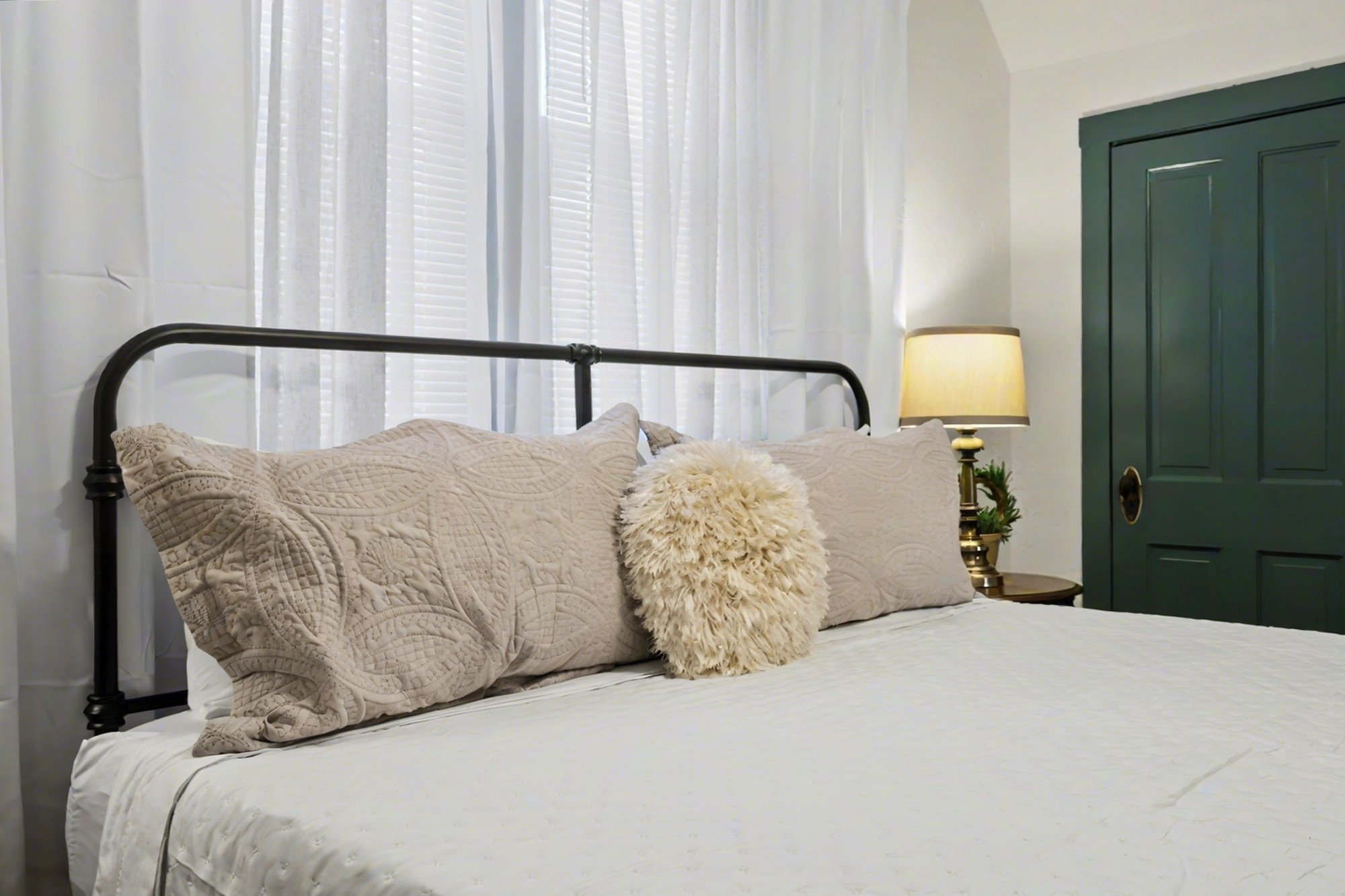 King bed in primary bedroom