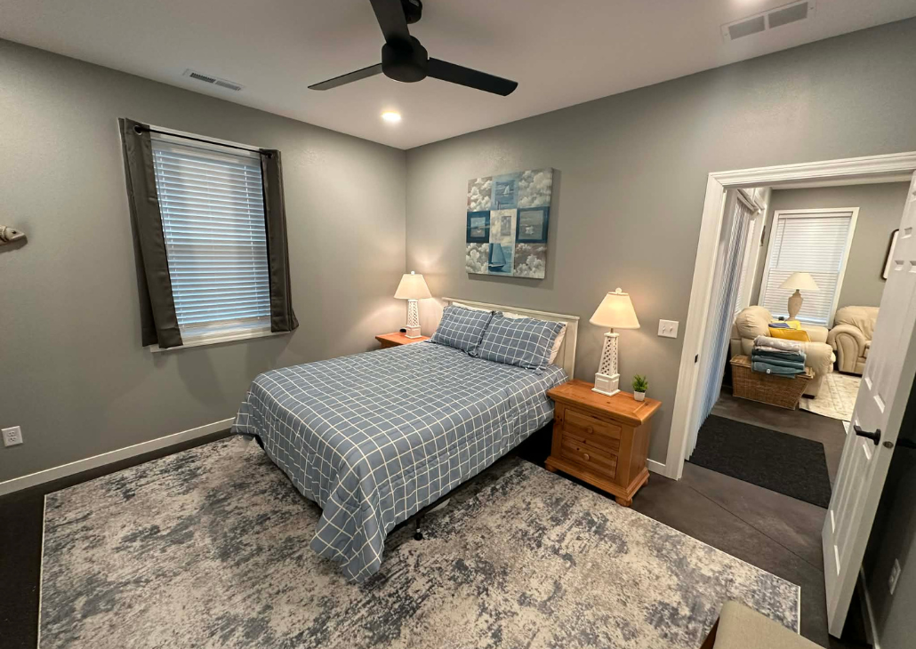 NEW HOUSE: Bedroom 1 with rooom darkening shades