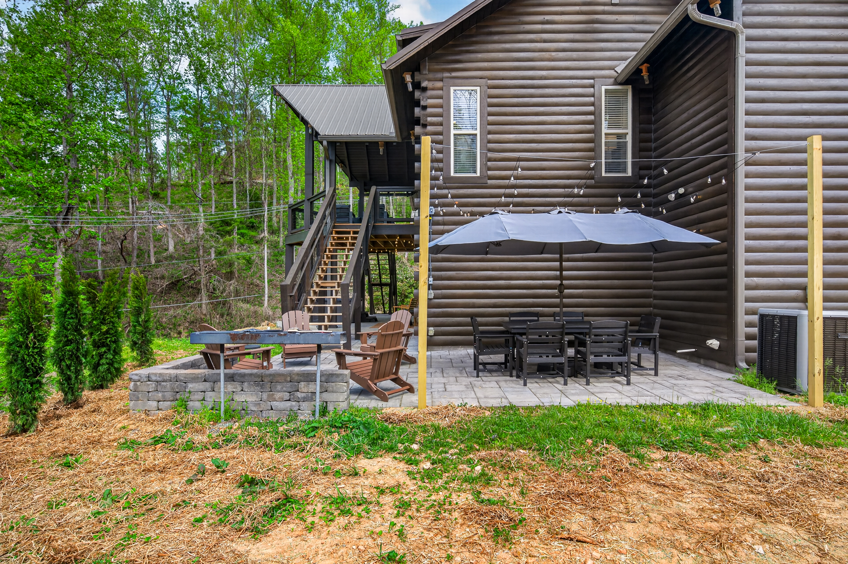 Outdoor dining area.