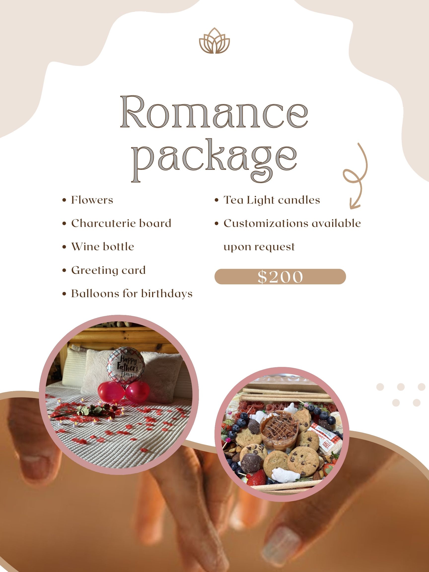 Want the ultimate romantic setup? Add this to your stay. You just show up, we do the rest. 