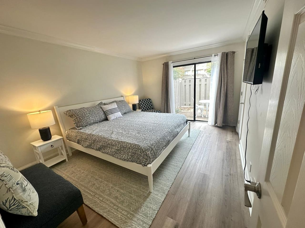 King bedroom with Smart TV
