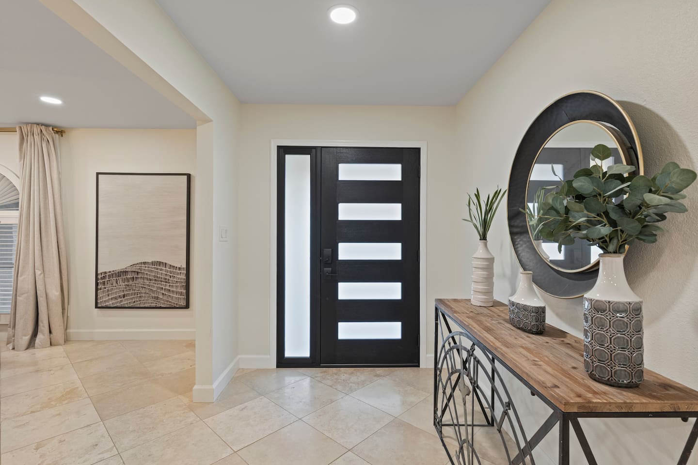 Inviting entryway with clean, modern design