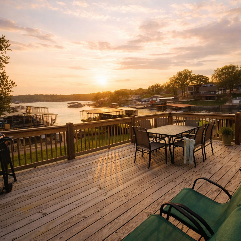 Watch the sunsets and play games on the deck.
