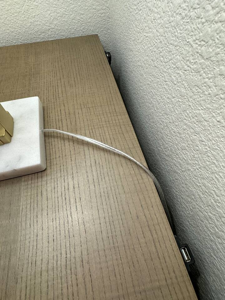 USB outlets located on nightstands